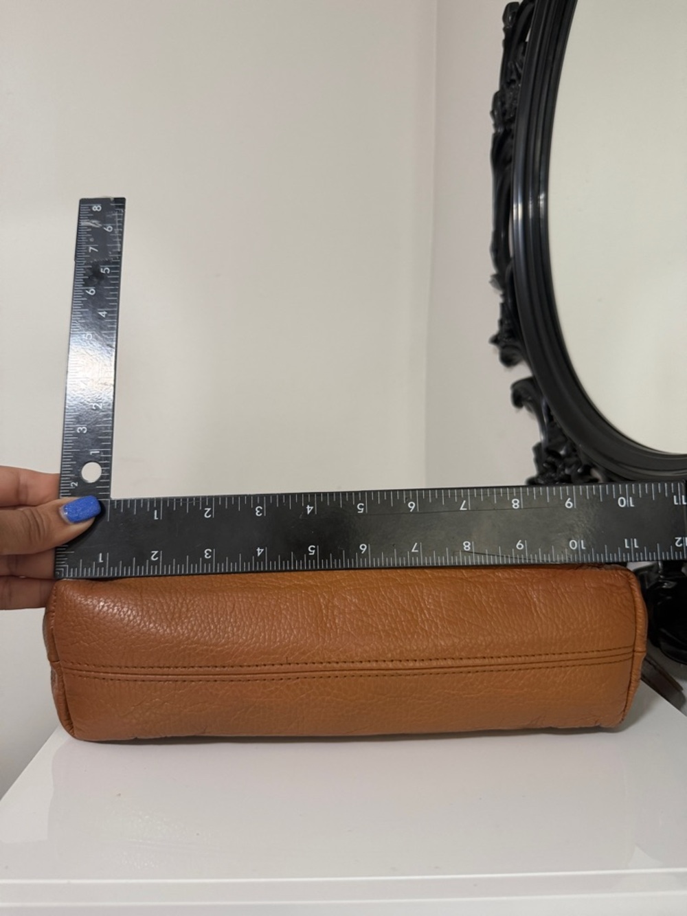 Valentina FINAL SALE ππΌππΌππΌππΌClassic Pebbled Leather Crossbody in tan leather ππ - Picture 11 of 13